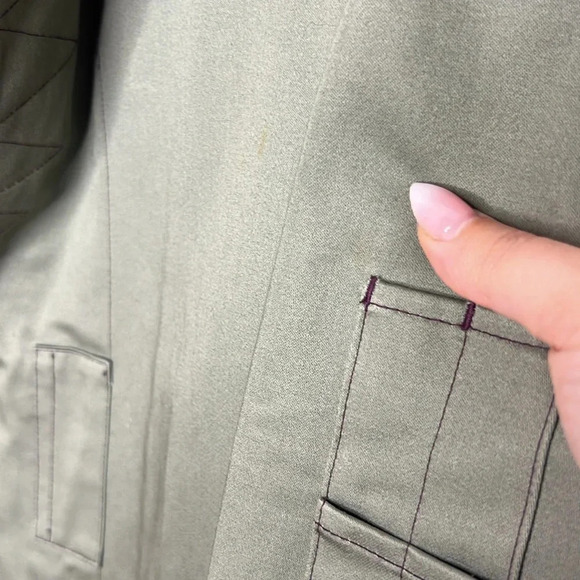 LEVI’S Red Line Green Beige Concealed 3/4 Zip Lapel Jacket - Picture 7 of 13